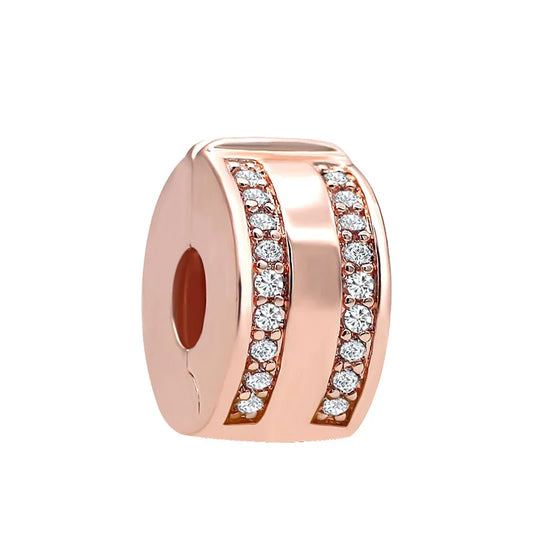 Zirkonia Clip Roségold – Charm