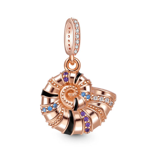 Schneckenmuschel Roségold – Charm