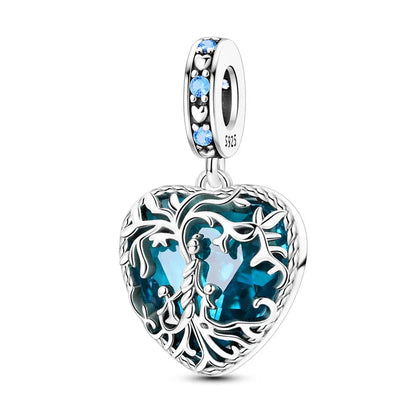 Blaues Herzornament – Charm