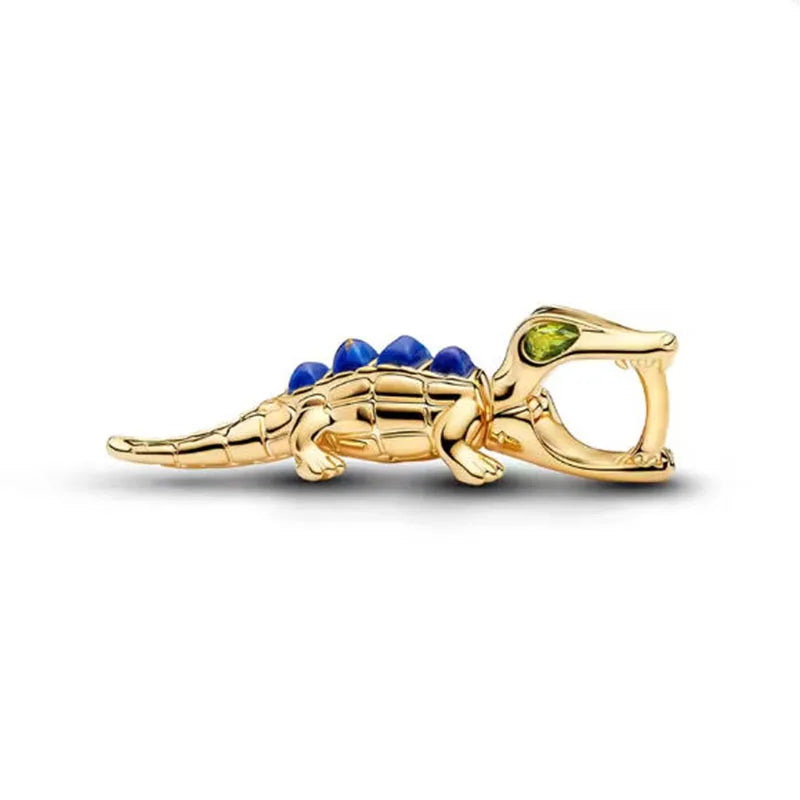 Krokodil Gold – Charm-Anhänger