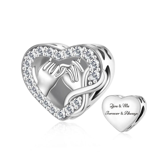 Für immer verbunden – You & Me Herz-Charm
