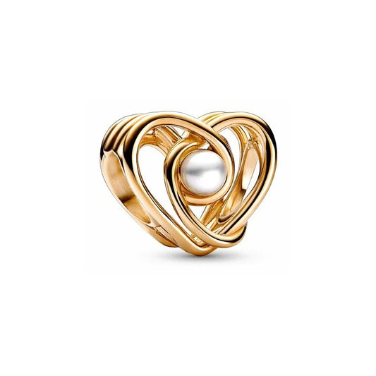 Herz der Harmonie mit Perlenkern – Charm
