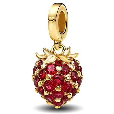Erdbeere gold - Charm