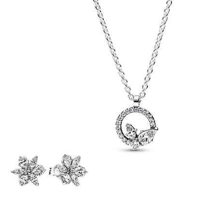 radiant flowers and butterfly - set