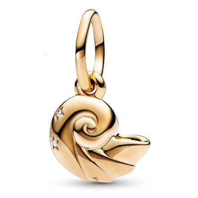 Goldener Muschel „My Happy Place“ - Charm