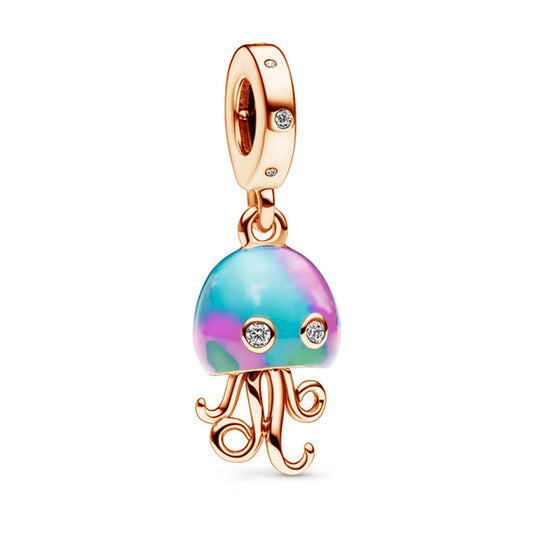 Qualle rosé - Charm-Anhänger
