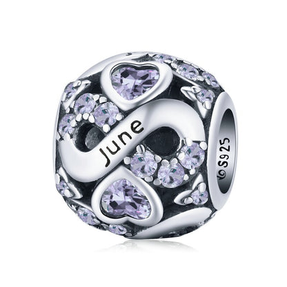Geburtsstein Juni "unendliche Liebe" - Charm