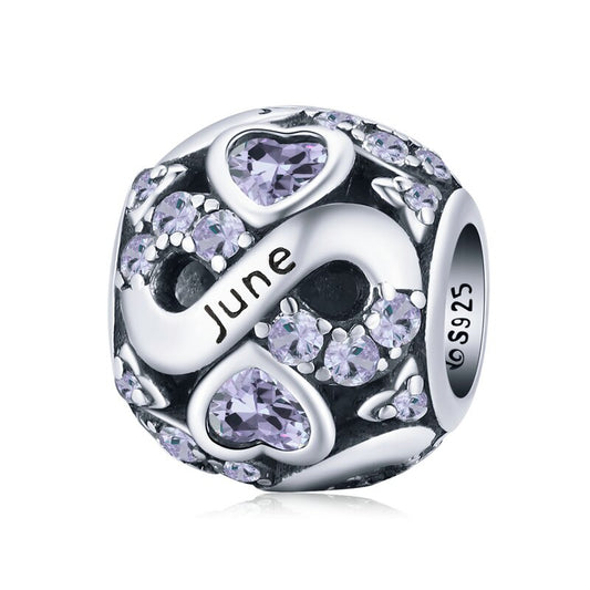 Geburtsstein Juni "unendliche Liebe" - Charm