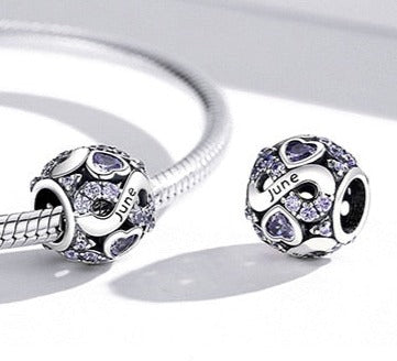 Geburtsstein Juni "unendliche Liebe" - Charm