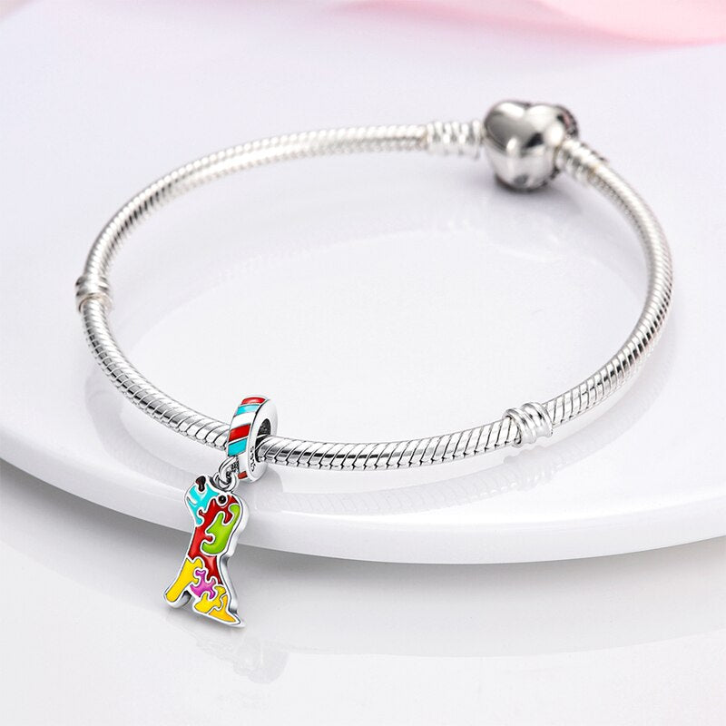 GNOCE Anhänger 925 Sterling Silber – Dackel Mit Weihnachtsmütze, Für Armbänder & Halsketten