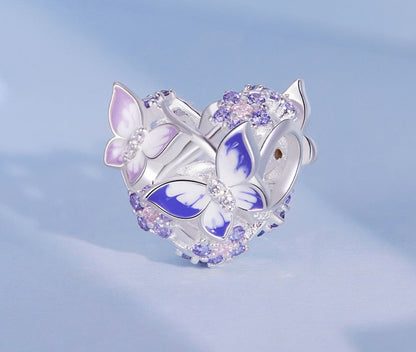 Frühling - Schmetterling in Herzform - Charm