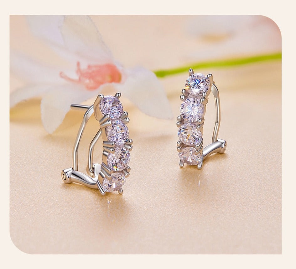 shiny row - Moissanite Ohrringe (2,4ct)