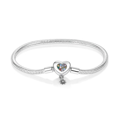 buntes Herz - Charm-Armband