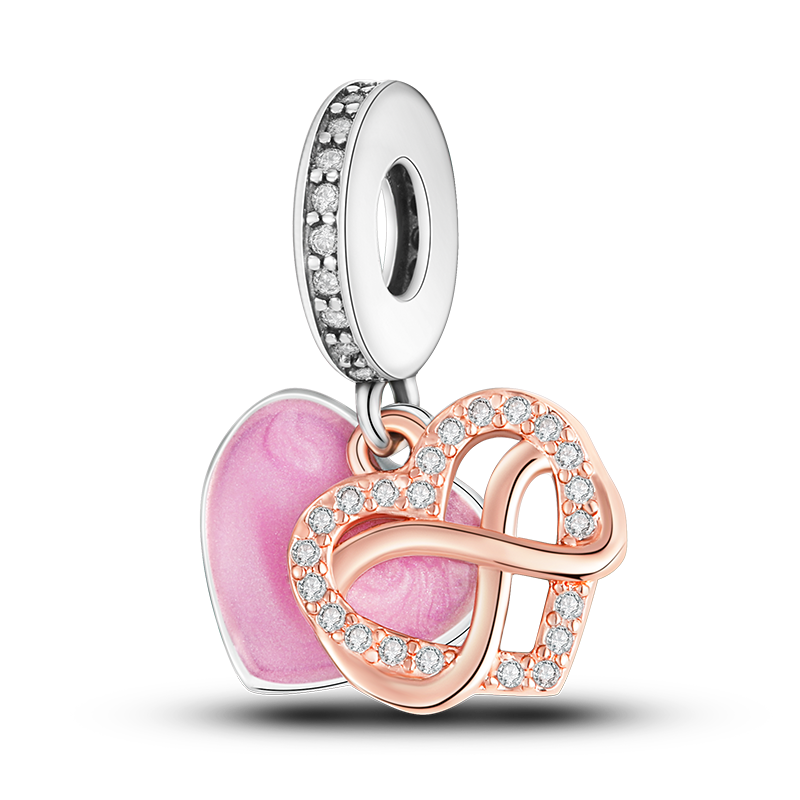 Forever Heart rosé - Charm-Anhänger