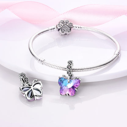 poppiger Schmetterling - Charm-Anhänger