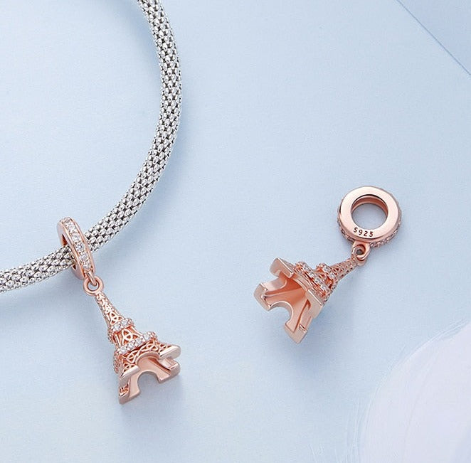 Eiffelturm rosé - Charm-Anhänger
