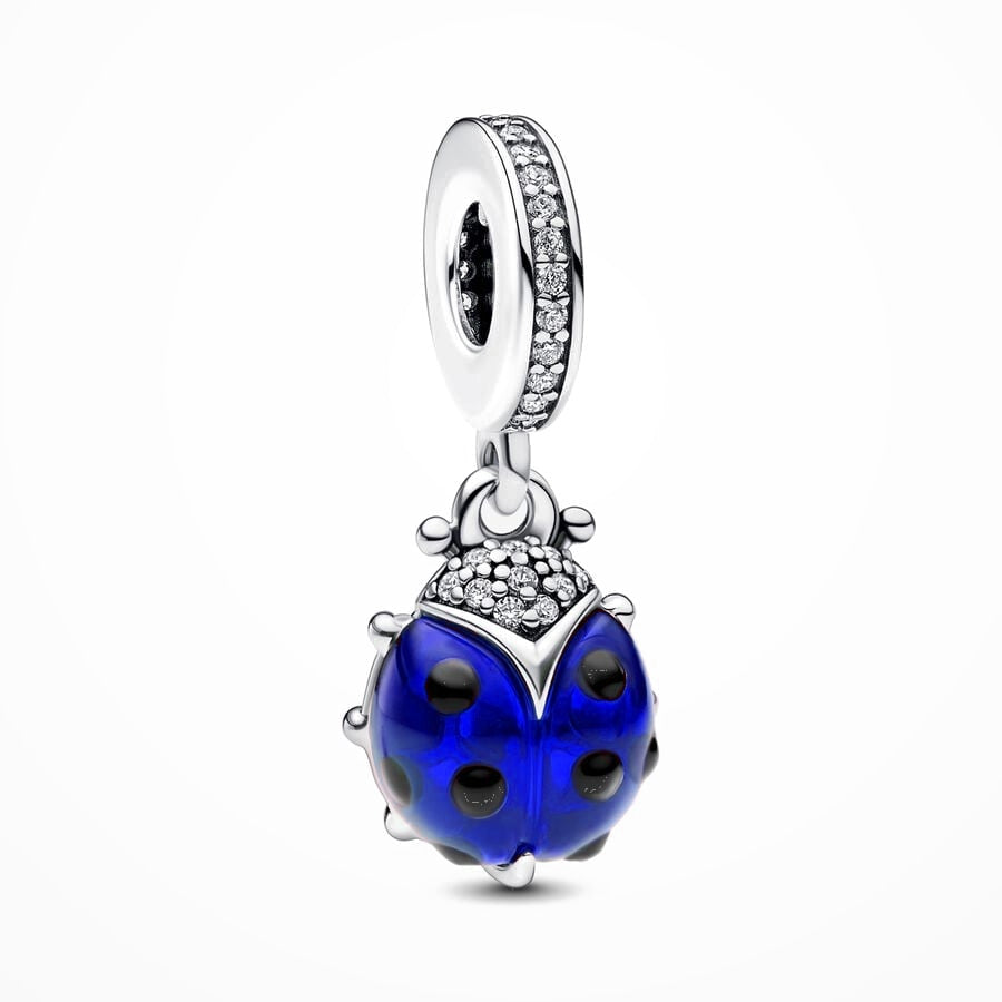 Marienkäfer (blau) - Charm-Anhänger