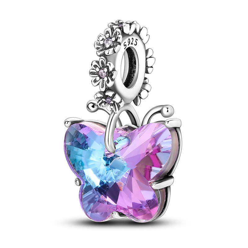 poppiger Schmetterling - Charm-Anhänger