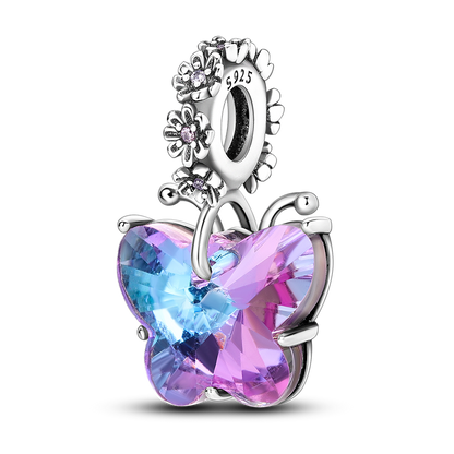 poppiger Schmetterling - Charm-Anhänger