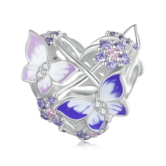 Frühling - Schmetterling in Herzform - Charm