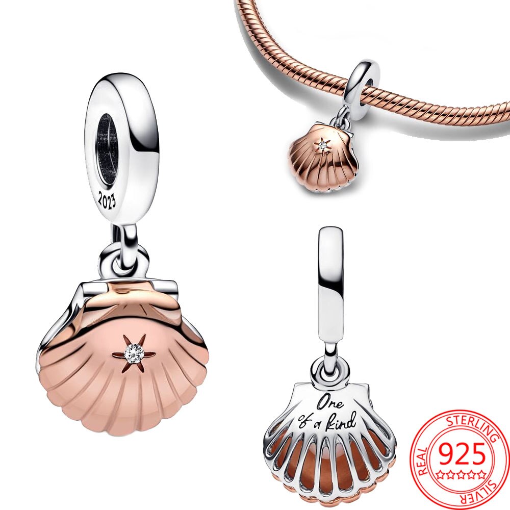 Muschel rosé - Charm-Anhänger