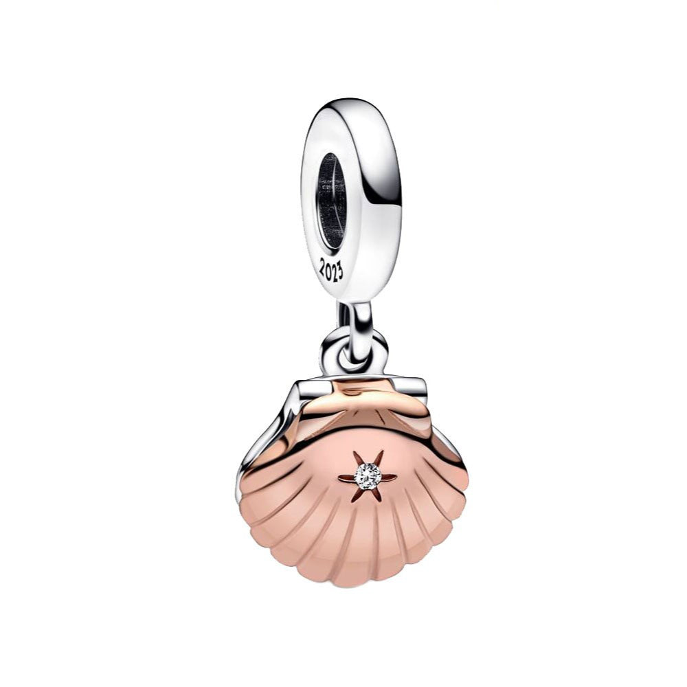 Muschel rosé - Charm-Anhänger