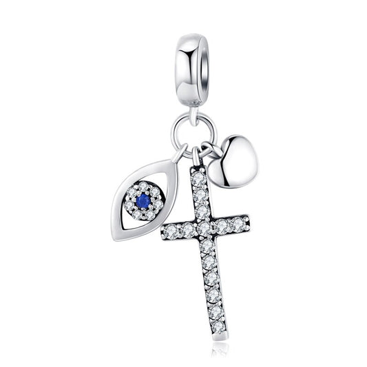 Eye-Crown-Heart - Charm-Anhänger