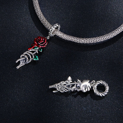 Skeleton Rose - Charm-Anhänger